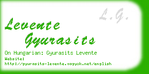 levente gyurasits business card